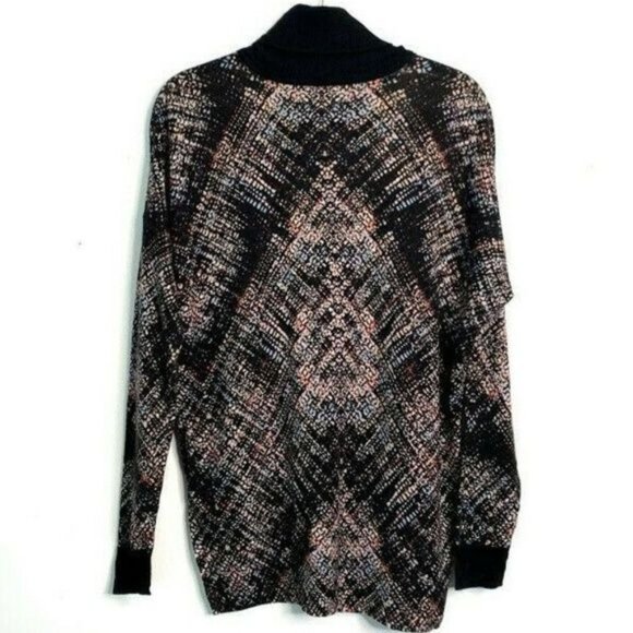 Karen Millen Size M Wool Plaid Turtleneck Sweater Lightweight - Picture 2 of 6